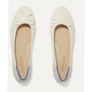 Rothy’s The Ballerinas Gardenia rund geschnitten Schleife Damengröße US 10 BRANDNEU - Bild 1 von 8