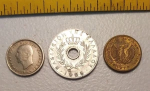 Lot of 3: Greece 20, 50 x2 Lepta 1959, 1964, 1973 - Picture 1 of 2