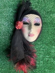 clay art glass wall mask new with tags