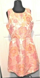 ALISON ANDREWS Damen Kleid Rosa Glänzend Blumenmuster L Neu ohne Etikett  - Bild 1 von 6