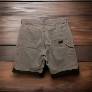 Walls Workwear Carpenter Shorts Men Size 32 Regular Fit Beige 9" Inseam Work - Picture 1 of 17