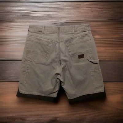 Pantalones Cortos de Carpintero Walls Workwear Hombres Talla 32 Ajuste Regular Beige 9" Entrepierna Trabajo Foto 1 de 4