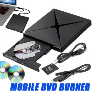 External CD DVD Drive USB 3.0 Type C Writer Burner Player for PC Laptop Windows - Picture 1 of 8