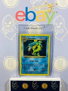 Gyarados 6/102 HP Played Base Set Shadowless 1999 Pokemon Card Holo Rare - Picture 1 of 2