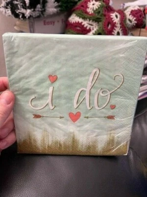 Mint to Be I Do Lunch Napkins 16 Pack Bridal Shower Wedding Decoration New!!! - Image 1 of 2