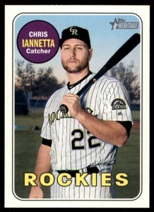 2018 Topps Heritage #522 Chris Iannetta - Imagen 1 de 2