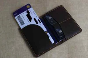 Travel Wallet Cover Passport Holder Sleeve Personalized Case Leather for Men - Picture 1 of 12