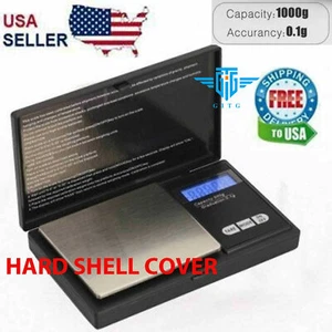 Digital Scale 1000g x 0.1g Jewelry Pocket Gram Gold Silver Coin Precise NEW - Picture 1 of 12