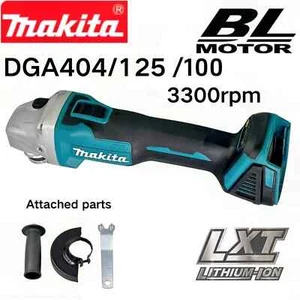 Makita 18 V 125 mm DGA404 bürstenloser Lithium-Elektro-Winkelschleifer wiederaufladbar UK - Bild 1 von 21