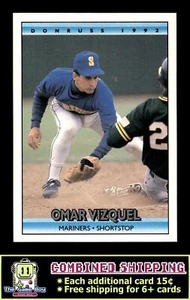 1992 Donruss #641 Omar Vizquel Seattle Mariners - Picture 1 of 2