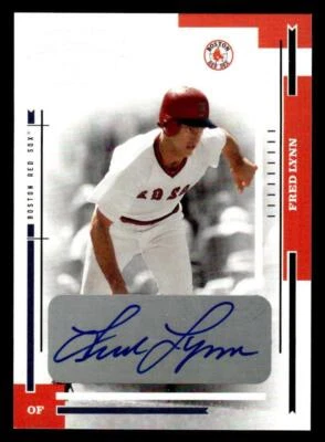 Fred Lynn 2004 Donruss Throwback Threads Signature Marks Auto 10/50 #203 - Image 1 of 2