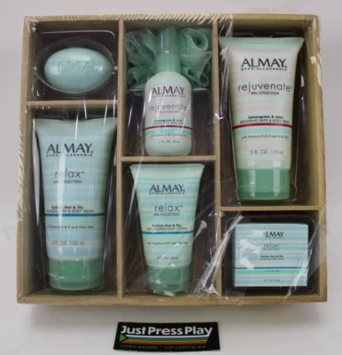 Almay Hypo-Allergenic Spa Collection 7 Piece Set - Lotion, Body Wash, Sponge++ - Image 1 of 4