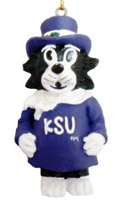 KANSAS STATE WILDCATS Football Sports Mascot Holiday HAT Ornament NEW RESIN - Picture 1 of 3