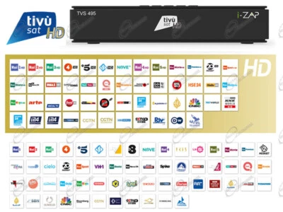 Decoder Tivusat HD con Tessera Scheda Tivùsat HDMI canali Rai Mediaset iZap S495 - Immagine 1 di 4