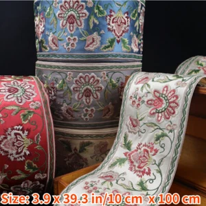 Cinese Floreale Nastro Ricamo Orlo Passamanerie Bordi Tenda Artigianato Cucito - Foto 1 di 14