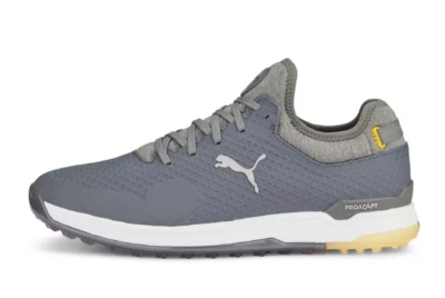 Zapatos de golf para hombre PUMA PROADAPT Alphacat sin clavos sombra/plateado/amarillo: talla 11,5 Foto 1 de 4