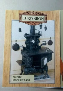 Dollhouse Miniature Chrysnbon Kitchen Black Cook Stove Kit 1:12 scale - Picture 1 of 6
