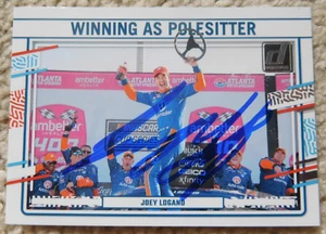 Tarjeta de carreras Donruss NASCAR 2024 autografiada firmada por Joey Logano #186 rara - Imagen 1 de 2