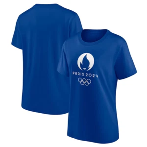 Paris 2024 Olympics T-Shirt Women's Large Logo Graphic Top - New - Picture 1 of 3