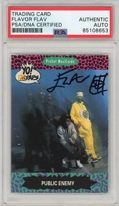 1991 Proset Yo MTV Raps Flavor Flav SIGNED #62 Card PSA Autographed Public Enemy - Picture 1 of 2