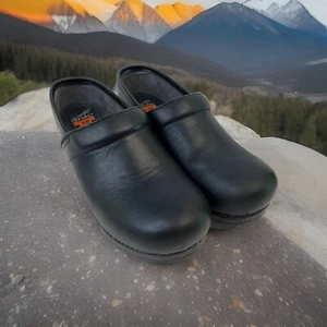 Dansko Clogs Women EU 38 Black Leather Upper Slip-Resistant - Picture 1 of 9
