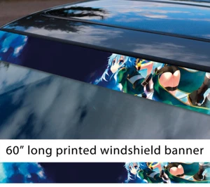 60" Sinon Art Boobs Sword Ass Anime Girl Manga Printed Windshield Decal - Picture 1 of 1