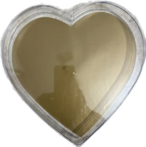 10,75” RUSSELL STOVER PLÁSTICO TRANSPARENTE CON BISAGRAS CORAZÓN DE SAN VALENTÍN CAJA DE CHOCOLATE REGALO #B - Imagen 1 de 8