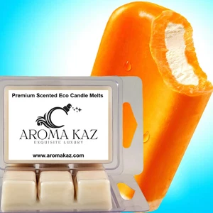 Orange Vanilla Dreamsicle Scented Candle Melts 80hr Clam Packs Hand Poured - Picture 1 of 10