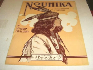 1906 FEUILLET MUSICALE PARTITION DE WILFRID BEAUDY-NOUHIKA, SÉRÉNADE INDIENNE - Picture 1 of 2