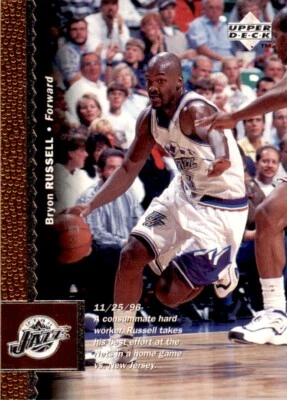 1996-97 Upper Deck Bryon Russell Basketball Cards #306 - Image 1 of 2