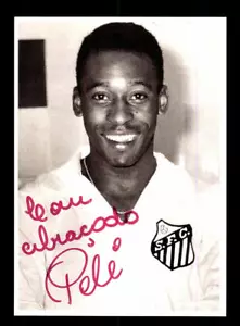 Karta z autografem Pele FC Santos / Brazylia / 3x Mistrz Świata - Zdjęcie 1 z 2