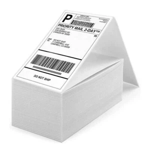 2000 Etiketten Fächerfaltung 4x6 Direkte Thermische Etiketten Versand LP Zebra ZP450 ZP505 1000 - Bild 1 von 7