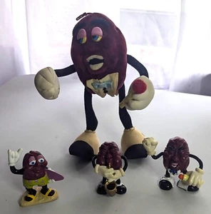 California Raisins Original Figuren Konvolut 3 Figuren 1 Plüsch - Bild 1 von 9