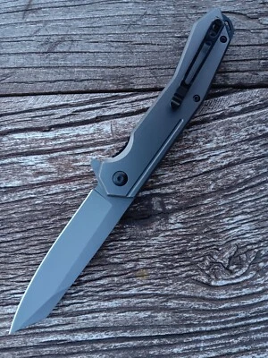 K FURY CM107 grey titanium 3cr13 stainless steel tactical folding hunting outdor - Image 1 of 4