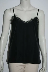 THE FRESH MADE BRAND * Negligé Top * seidiges Trägertop schwarz m. Spitze S wNEU - Bild 1 von 4