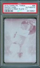 2015 Topps Triple Threads WHITEY FORD Yankees Magenta Printing Plate #/1/1 PSA