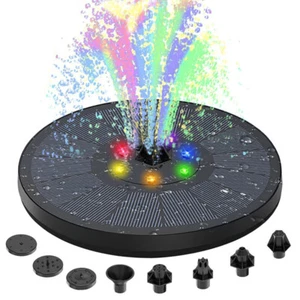 Solar LED Wasserspiel Solarbrunnen Springbrunnen Teich SolarPumpe Brunnen IP65 - Bild 1 von 21