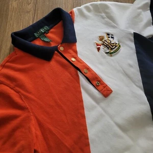 Lauren Ralph Lauren Short Sleeve Polo 1967 Embroidered Patch Boy's M ( 10-12) - Picture 1 of 7
