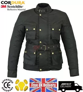 Mens Motorcycle Jacket Waterproof Jackets with CE Armour - Picture 1 of 13