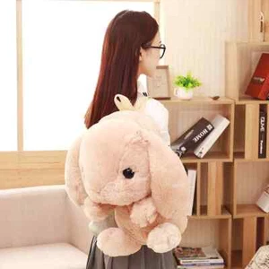 Long Ear Rabbit Plush Bag Cute Doll KawaiiShoulder Backpack Crossbody Bag - Picture 1 of 31