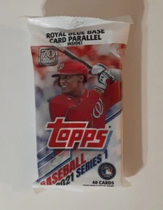 2021 Topps Series 1 Factory Sealed Cello Fat Hanger Pack 40 CARDS - Picture 1 of 1