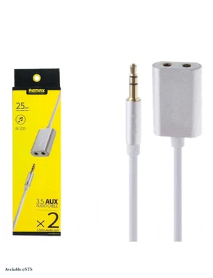 Remax 3.5mm Share Jack Cable RL-20S Black - Image 1 of 4