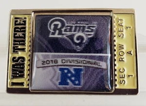 ┥ Nuevo pin NFC DIVISIONAL LOS ANGELES RAMS I WAS THERE 2018 - ¡RARO! ¡SHPG GRATIS! - Imagen 1 de 4