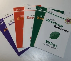 GCSE Triple Science AQA CGP Knowledge Organisers And Retrievers Bio,Chem,Physics - Picture 1 of 16