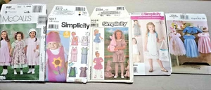 POSTEN 5 VINTAGE MUSTER MÄDCHEN 1-8 ALTER - Bild 1 von 6