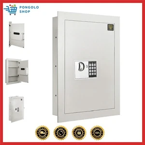 Digital Wall Safe – Flat, Electronic, Steel, Keypad, 2 Manual Override Keys –... - Picture 1 of 12