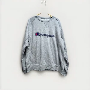 Vintage Champion Authentic Athletic Apparel Gray Embroidered Logo Sweatshirt XL. - Picture 1 of 8