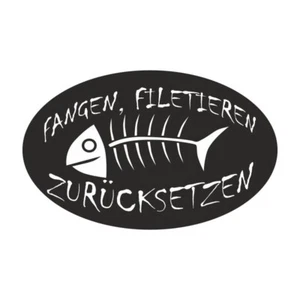 Aufkleber Wetterfest Fangen Filetieren Zurücksetzen 16 oder 60cm angeln angler - Bild 1 von 3