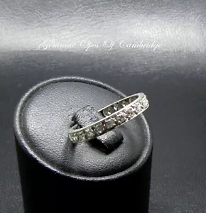 18k 18ct White Gold Ring Diamond Full Eternity Engraved Size N 2.52g 0.625tcw - Picture 1 of 8