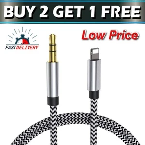 3.5mm Jack AUX Adapter Cable Cord to Car Audio For iPhone 7 8 X XS 11 12 13 14 - Picture 1 of 6